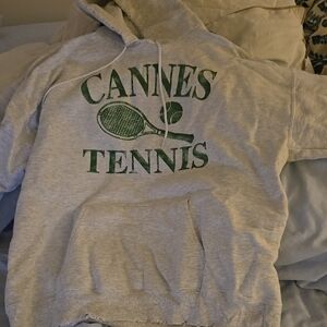 Gray Cannes Tennis Hoodie